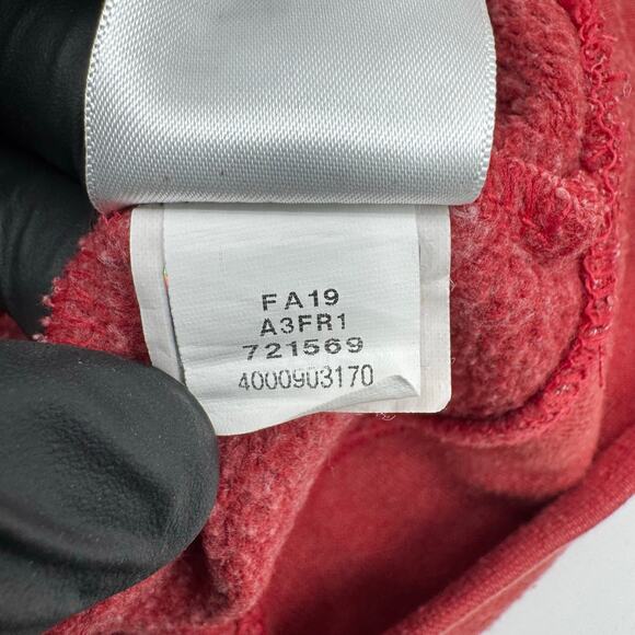 The North Face Hoodie Mens Large Red Pullover Sweatshirt Logo Casual Soft Fleece - Picture 9 of 9